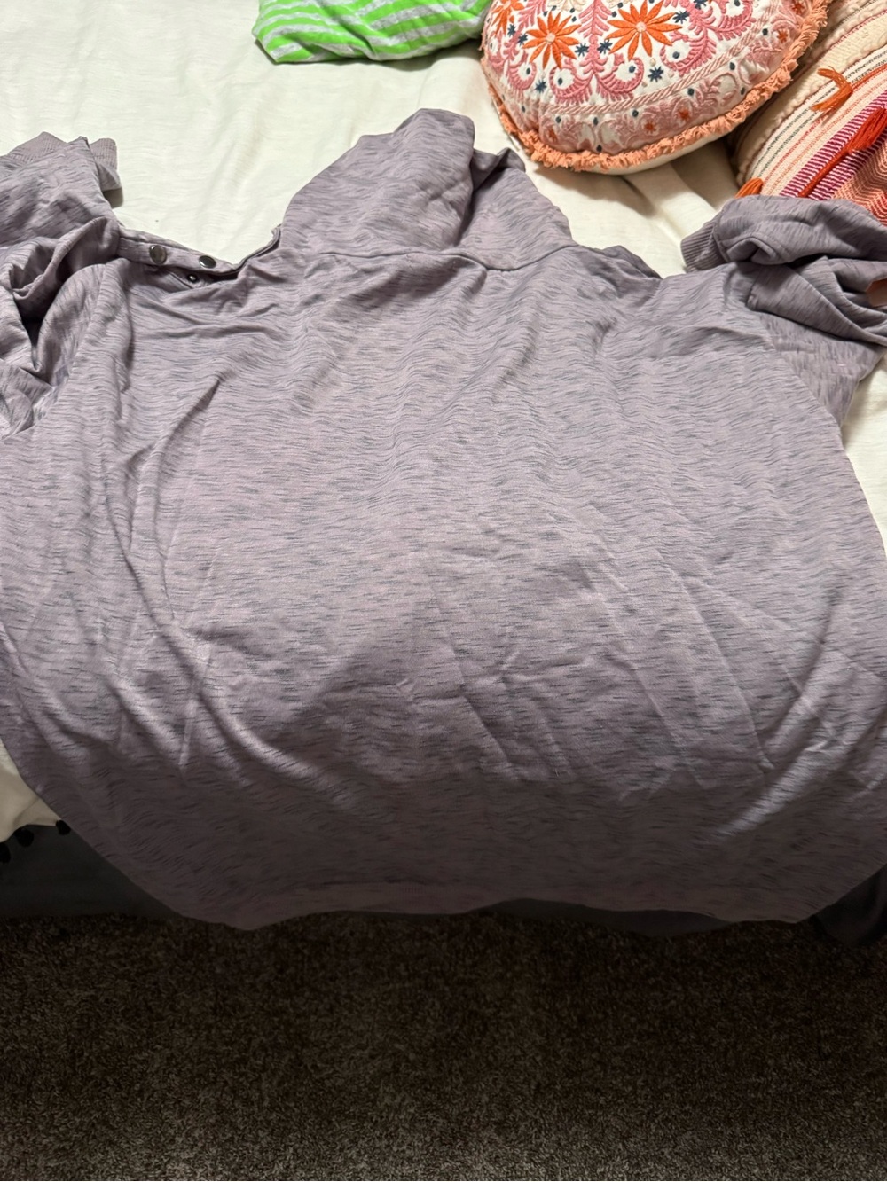 Maurices Heathered Mauve Short Sleeve Top
